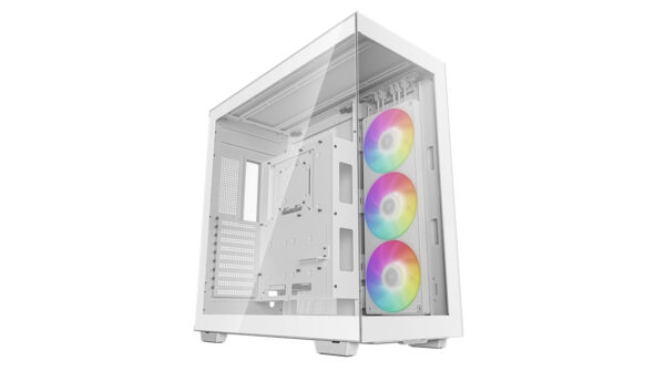 DeepCool CH780 Panoramic Mid Tower White Case 1 x 420mm ARGB Fan Tempered Glass Front And Side Window