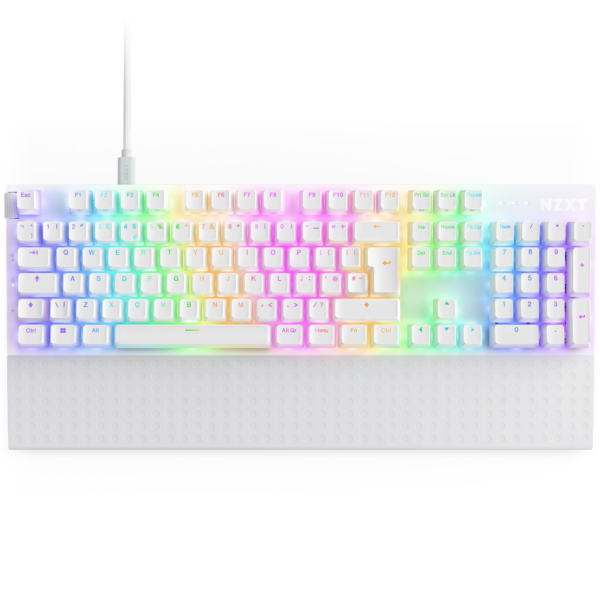 NZXT Function 2 Full Size NZXT Swift Optical Switches Gaming Keyboard White RGB