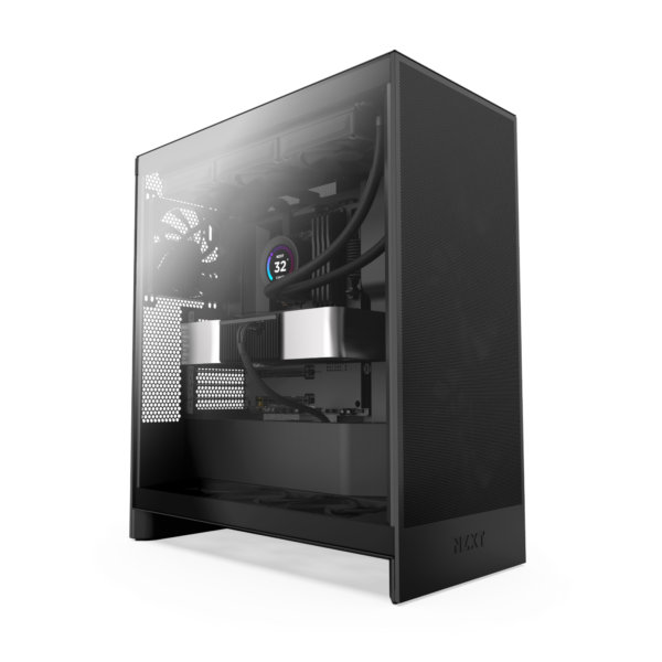 NZXT H7 Flow (2024) Black Mid Tower Case 3 x 120mm Fans USB 3.2 Type-C Tempered Glass Front