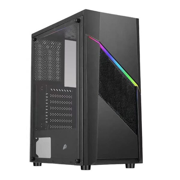 1st Player RB-2 Black Mid Tower Case Tempered Glass Side Window