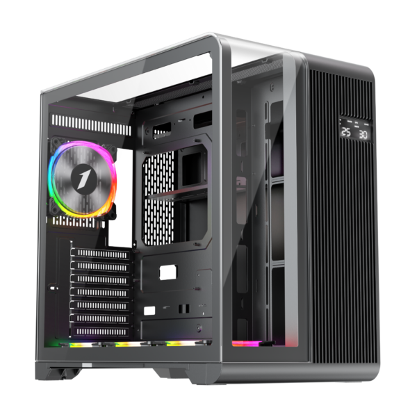 1st Player RT7 ATX Black Case with 4 x 120mm RGB Fans Tempered Glass Window