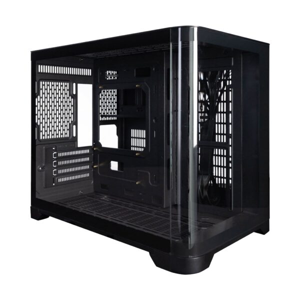 1st Player UV6 Micro ATX Black Case Tempered Glass Front And Side Window