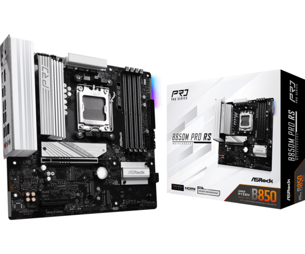 Asrock B850M PRO RS AMD B850 AM5 Micro ATX 4 DDR5 HDMI DP 2.5G LAN RGB 3x M.2