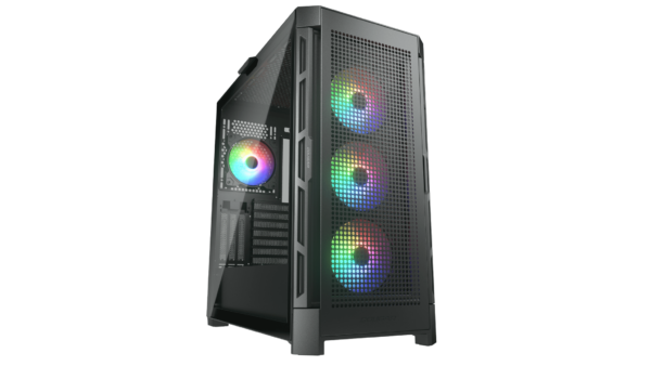 Cougar Duoface Pro RGB Mid Tower Black Case with 4 x 120mm ARGB Fans Tempered Glass Side Window