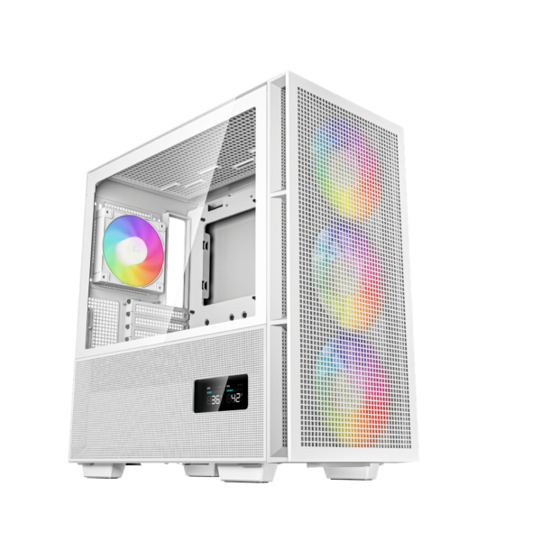 DeepCool CH560 Digital Mid Tower White Case 3 x 140mm 1 x 120mm ARGB Fans Tempered Glass Side Window