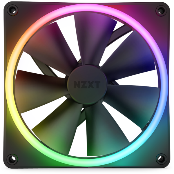 NZXT F140 RGB DUO 140mm Black Fan 500-1800rpm 84.75CFM 36dBA 4 Pin PWM