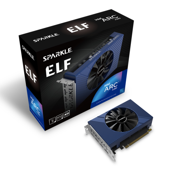 Sparkle Intel ARC A380 ELF 6GB DDR6 PCIe4 HDMI 3 DP 2000MHz Clock Compact Design