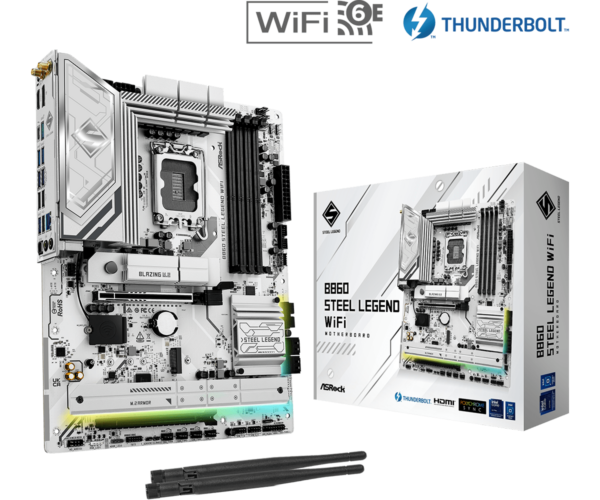 Asrock B860 STEEL LEGEND WIFI Intel B860 1851 ATX 4 DDR5 HDMI DP TB4 Wi-Fi 6E 2.5G LAN RGB 4x M.2