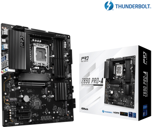 Asrock Z890 PRO-A Intel Z890 1851 ATX 4 DDR5 HDMI DP TB4 2.5G LAN 4x M.2